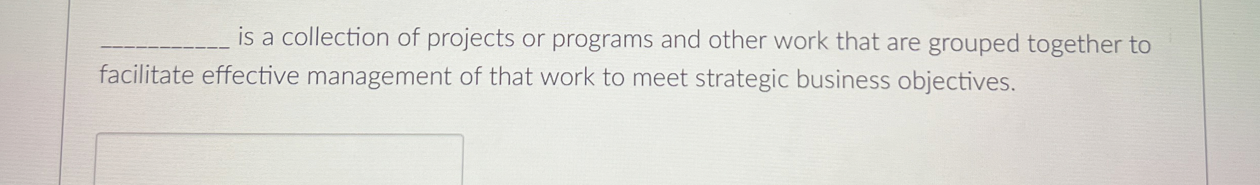  is a collection of projects or programs and other work that