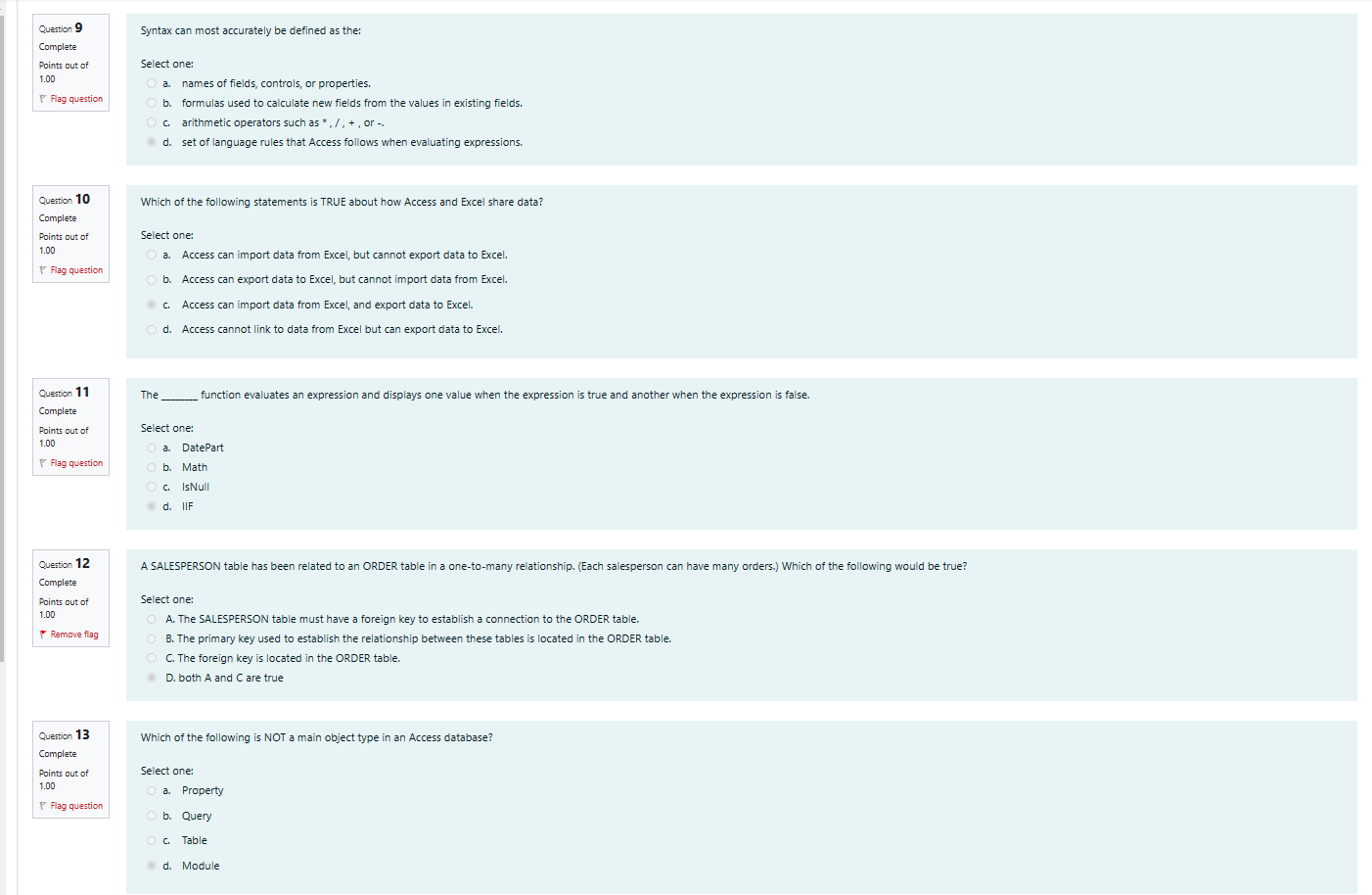  Syntax can most accurately be defined as the: Select one: a.
