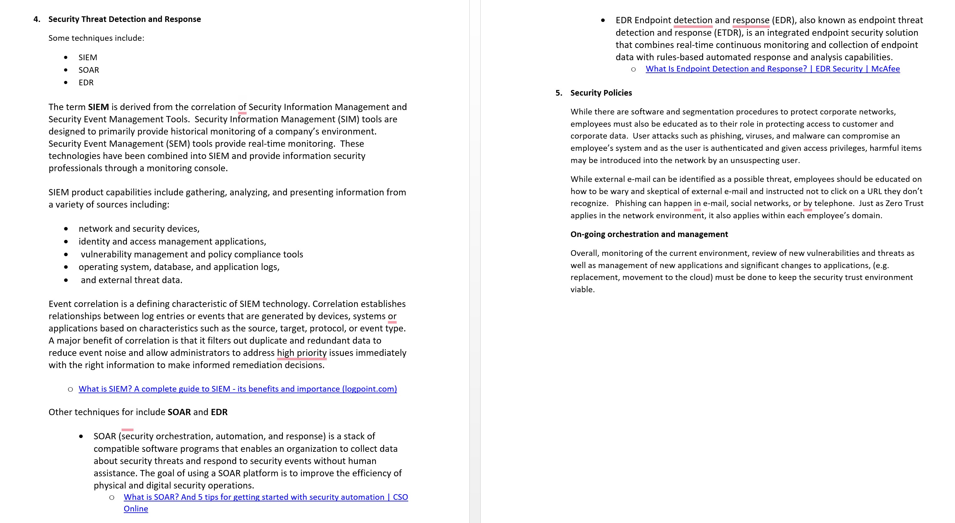 recommendations white paper for a company that has the following structure: Company,