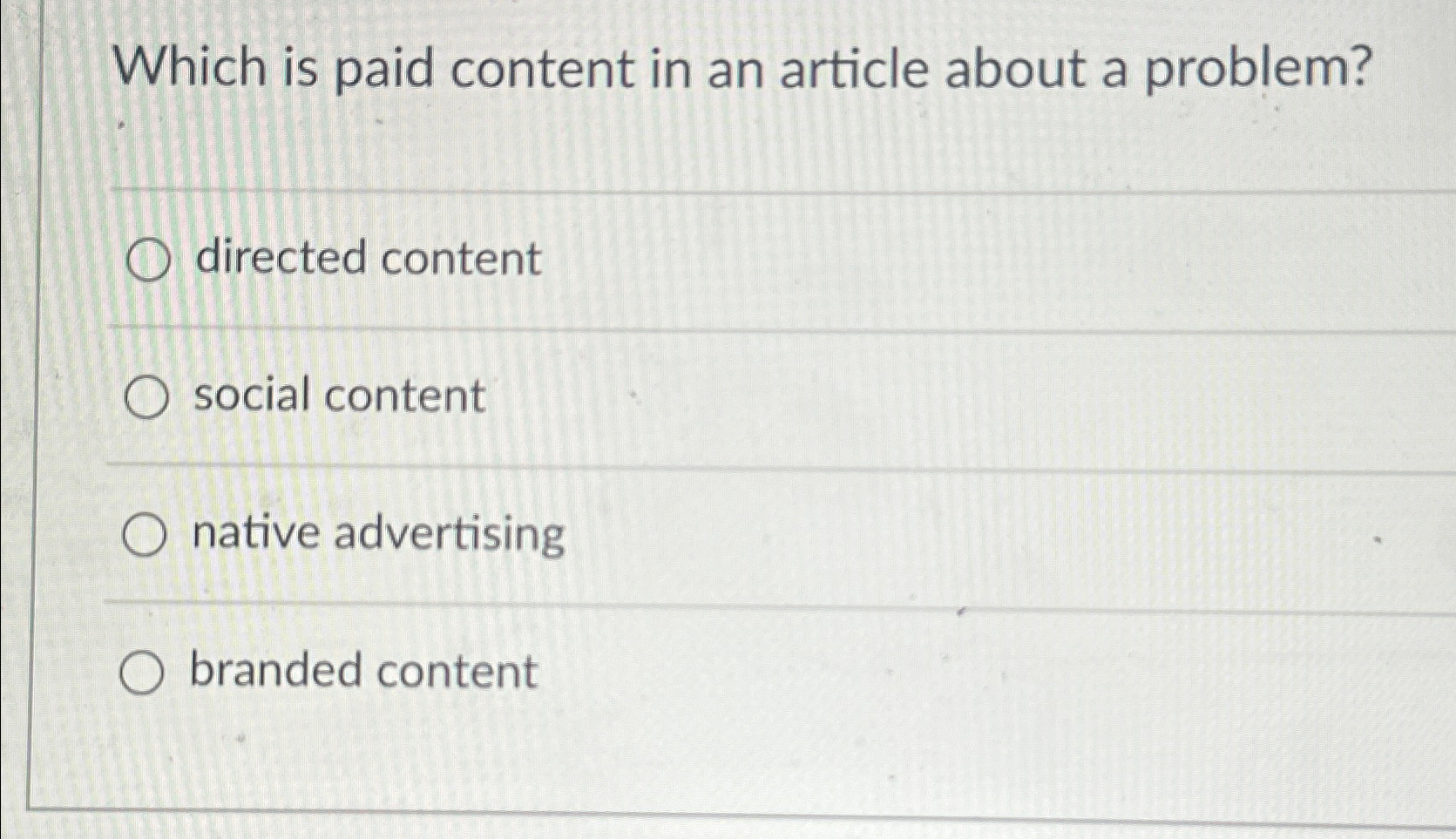  Which is paid content in an article about a problem? directed