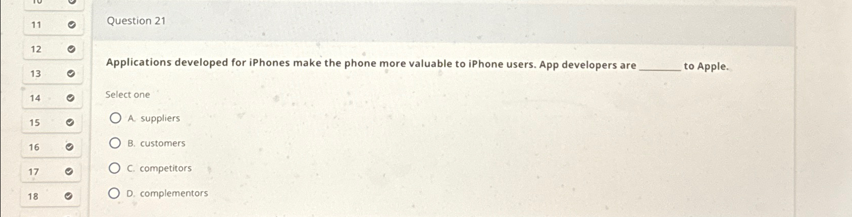  11 Question 21 12 Applications developed for iPhones make the phone