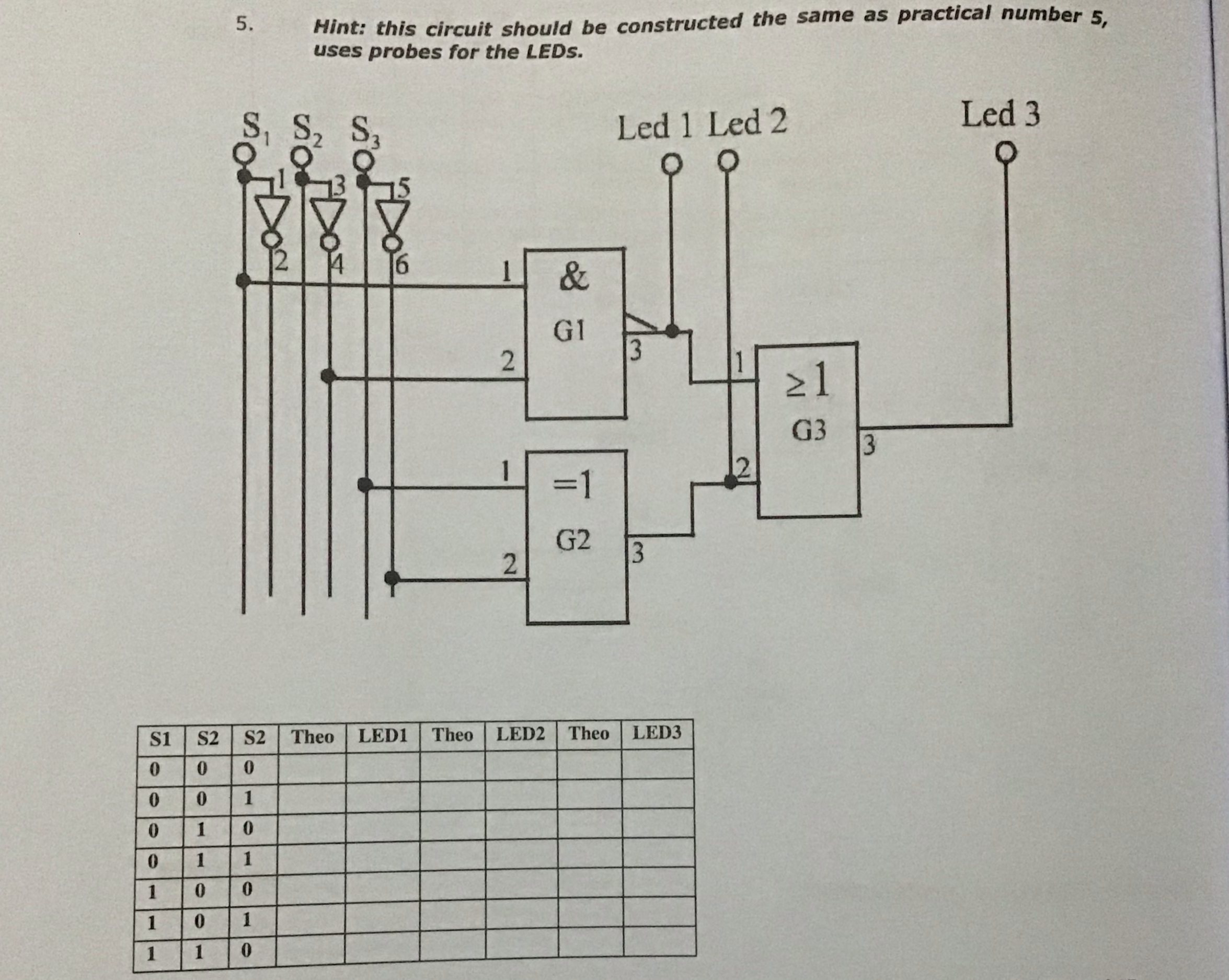  Hint: this circuit should be constructed the same as practical number