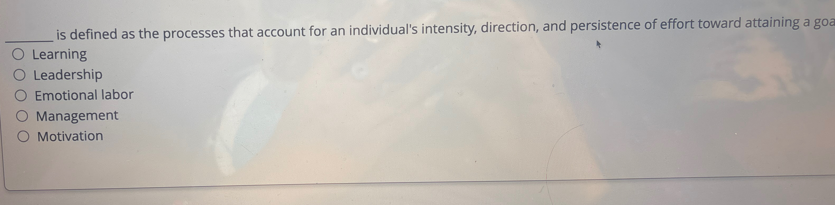  q, is defined as the processes that account for an individual's