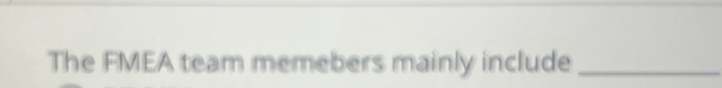  The FMEA team memebers mainly include 