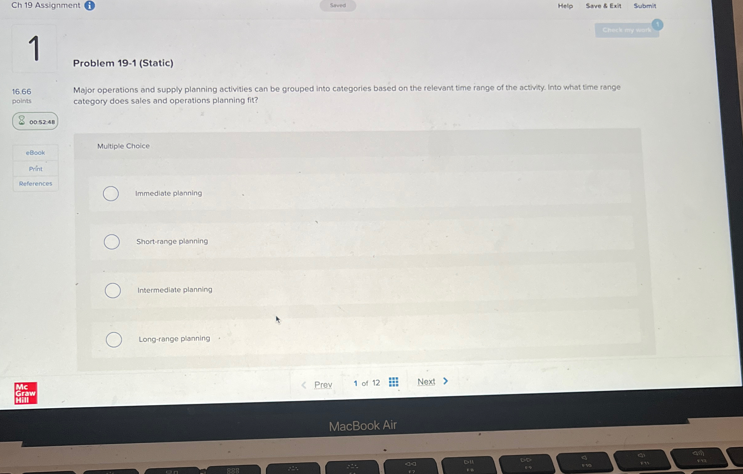  Ch 19 Assignment i Saved Help Save & Exit Submit 1