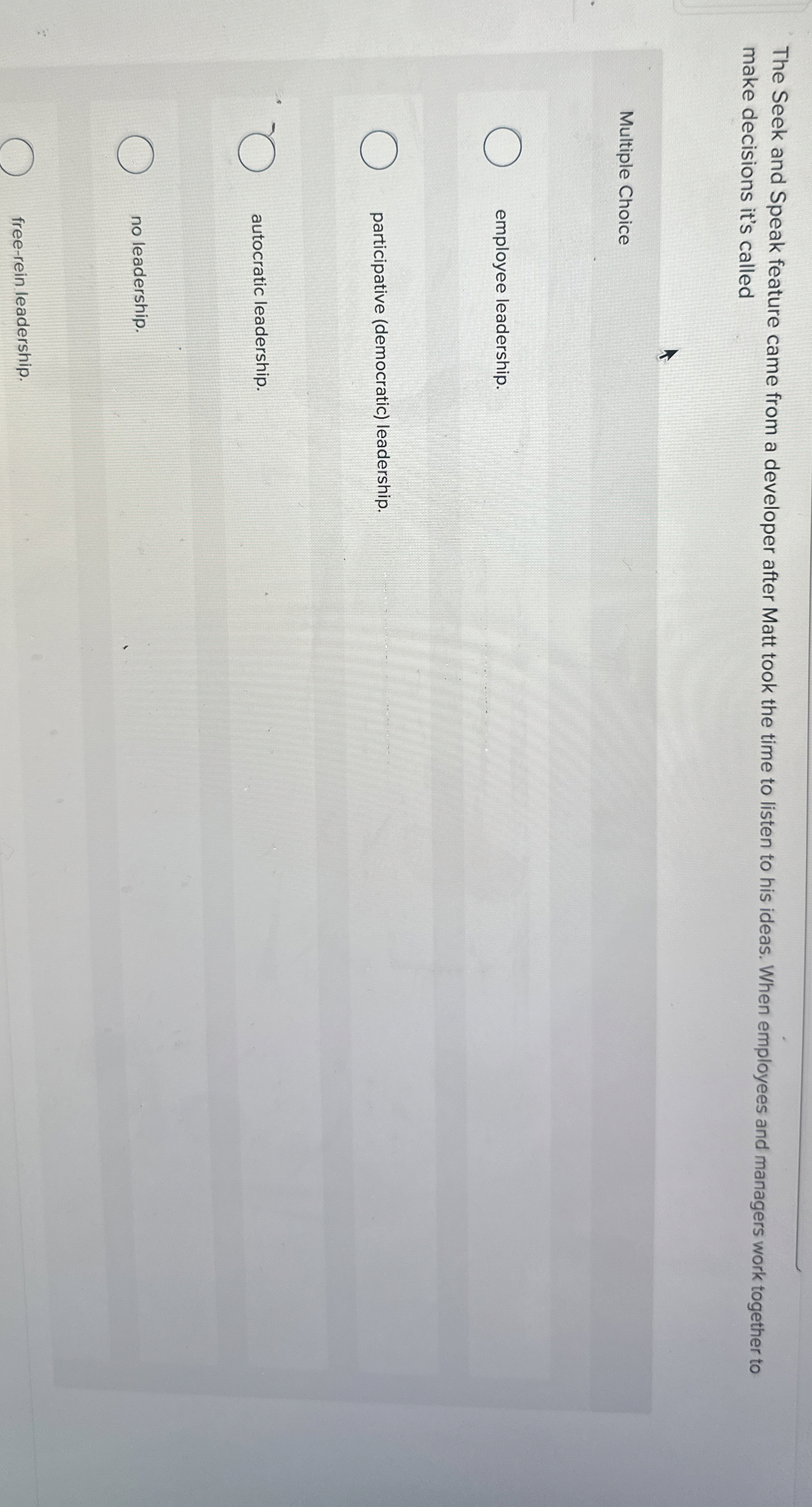  The Seek and Speak feature came from a developer after Matt