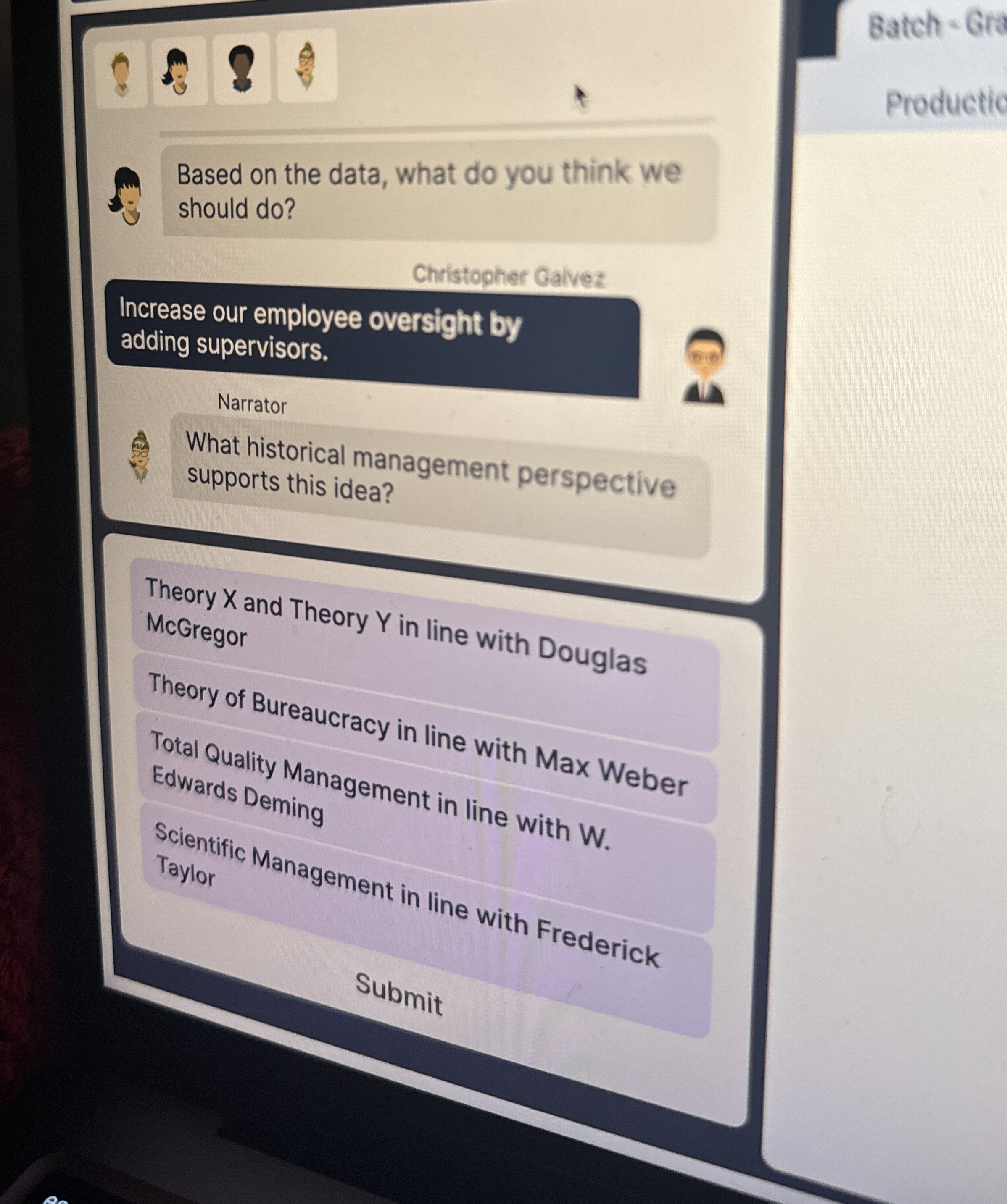  Batch Gro Productic Based on the data, what do you think