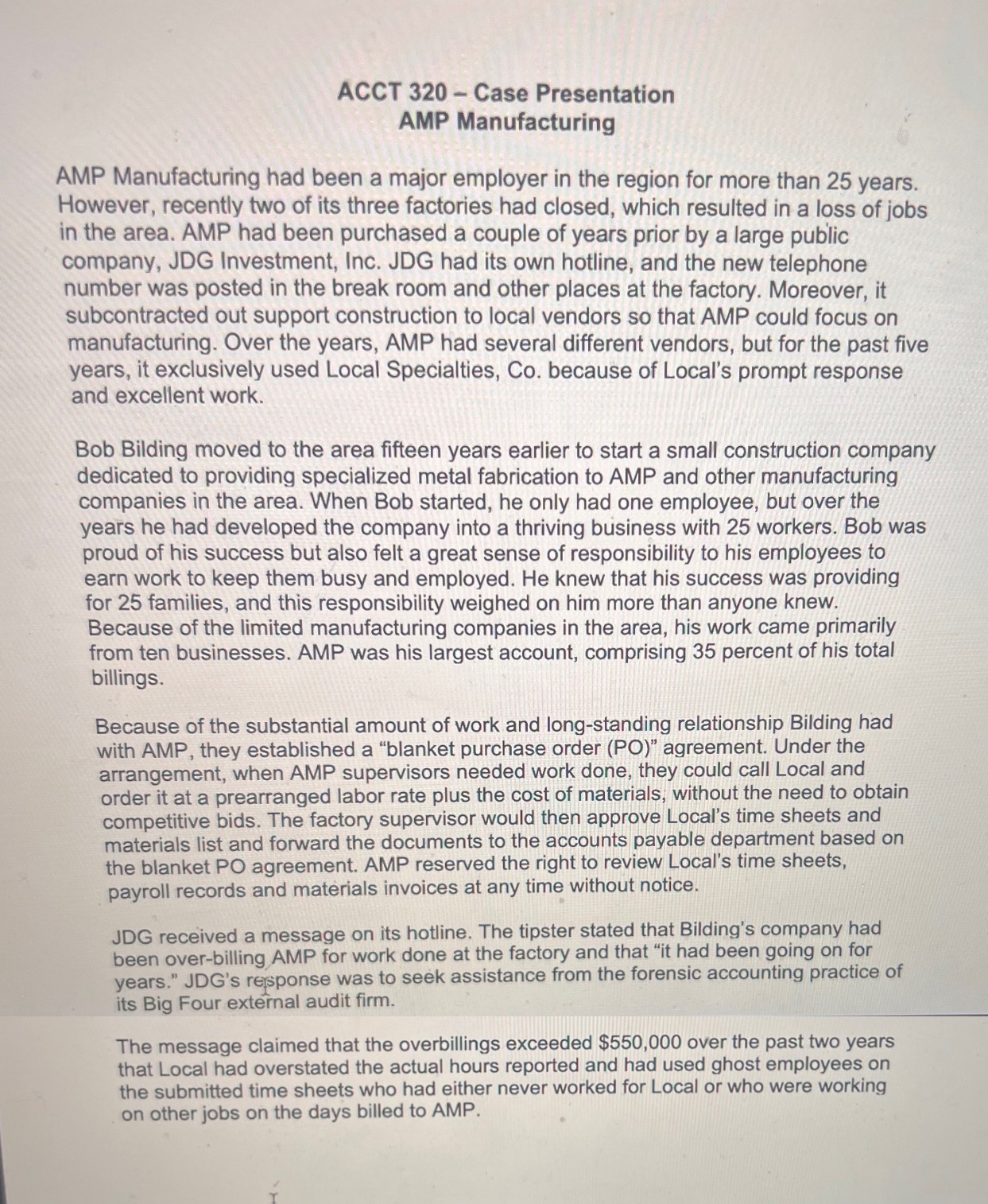 I have an assignment called an Detection Investigative Project Design where I