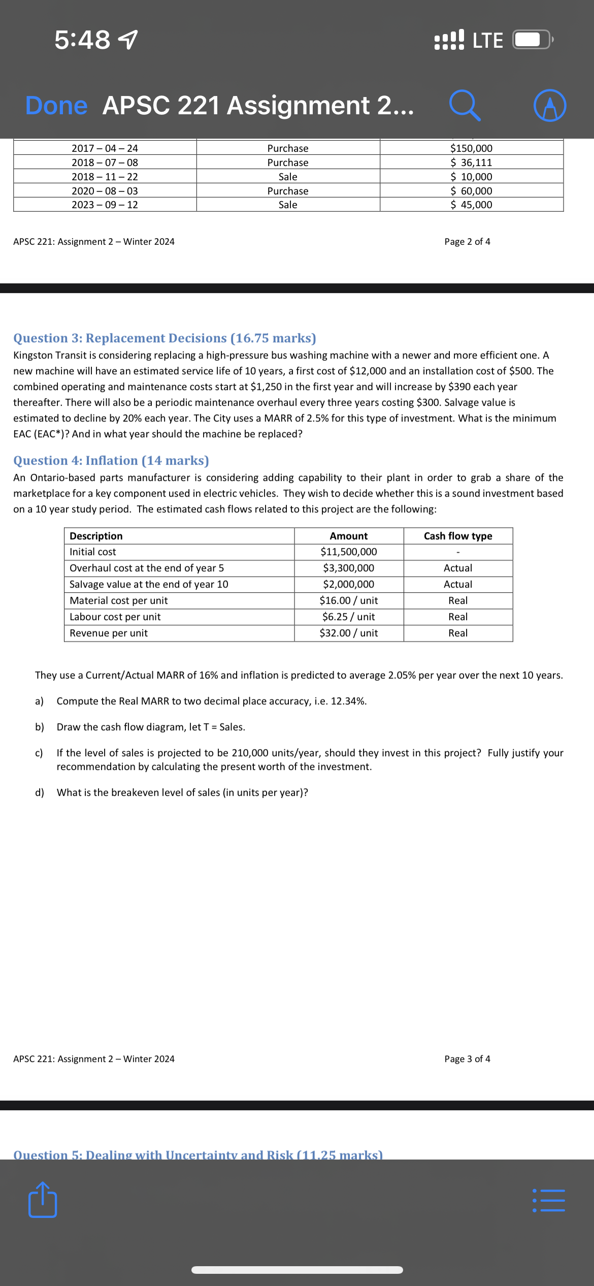 marks) You are planning a sizable excavation which requires the use of