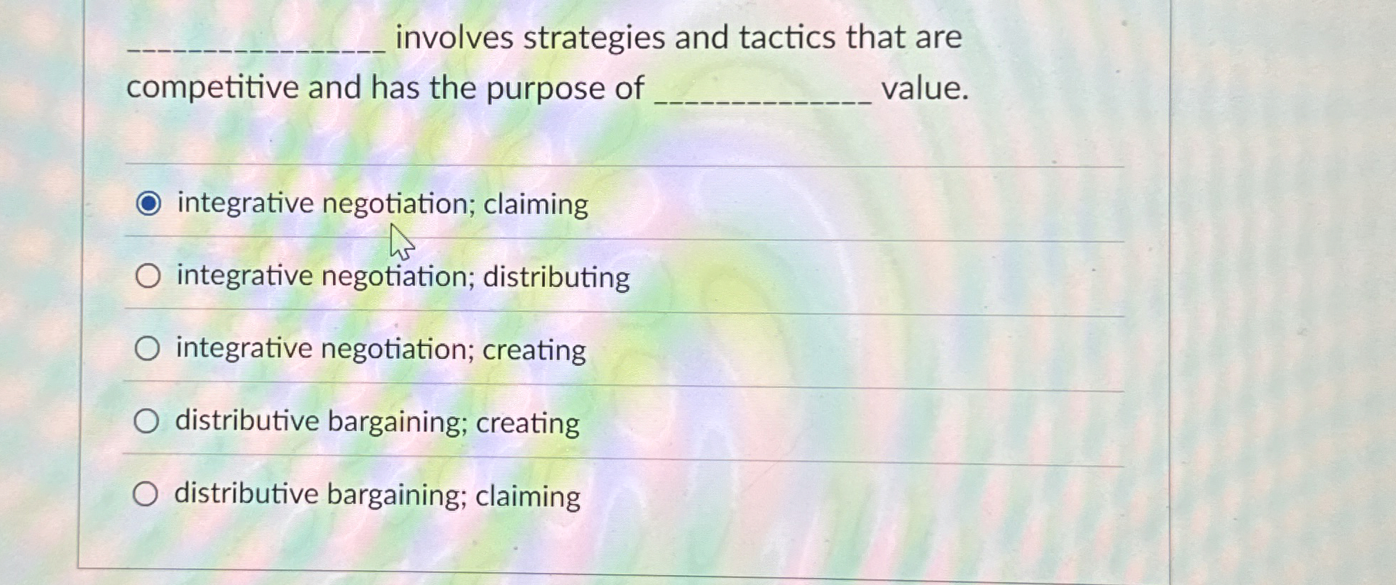  q, is a conflict resolution strategy that is in concern for