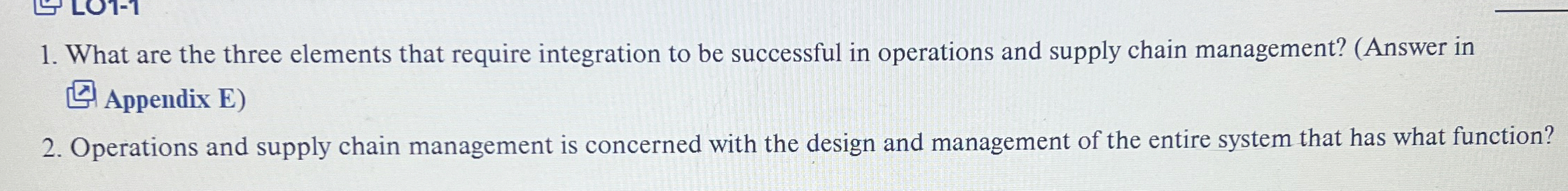  What are the three elements that require integration to be successful