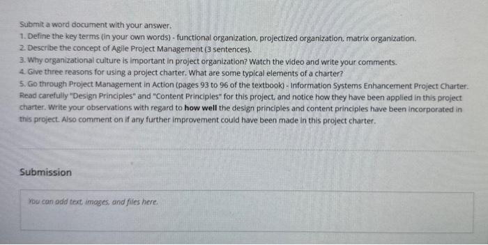  Submit a word document with your answer. 1. Define the key