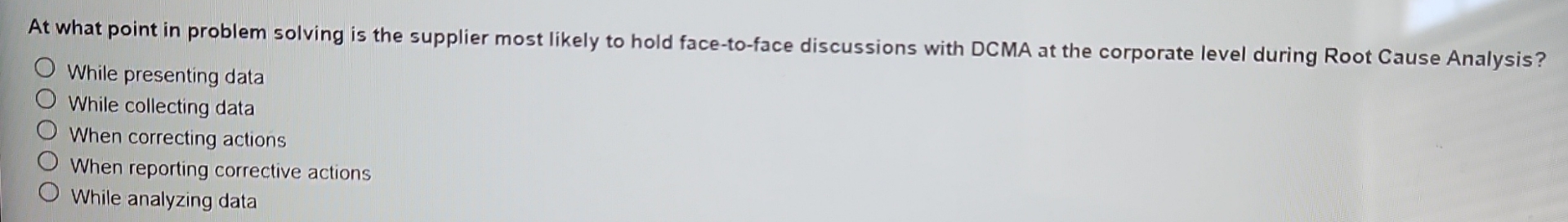  At what point in problem solving is the supplier most likely