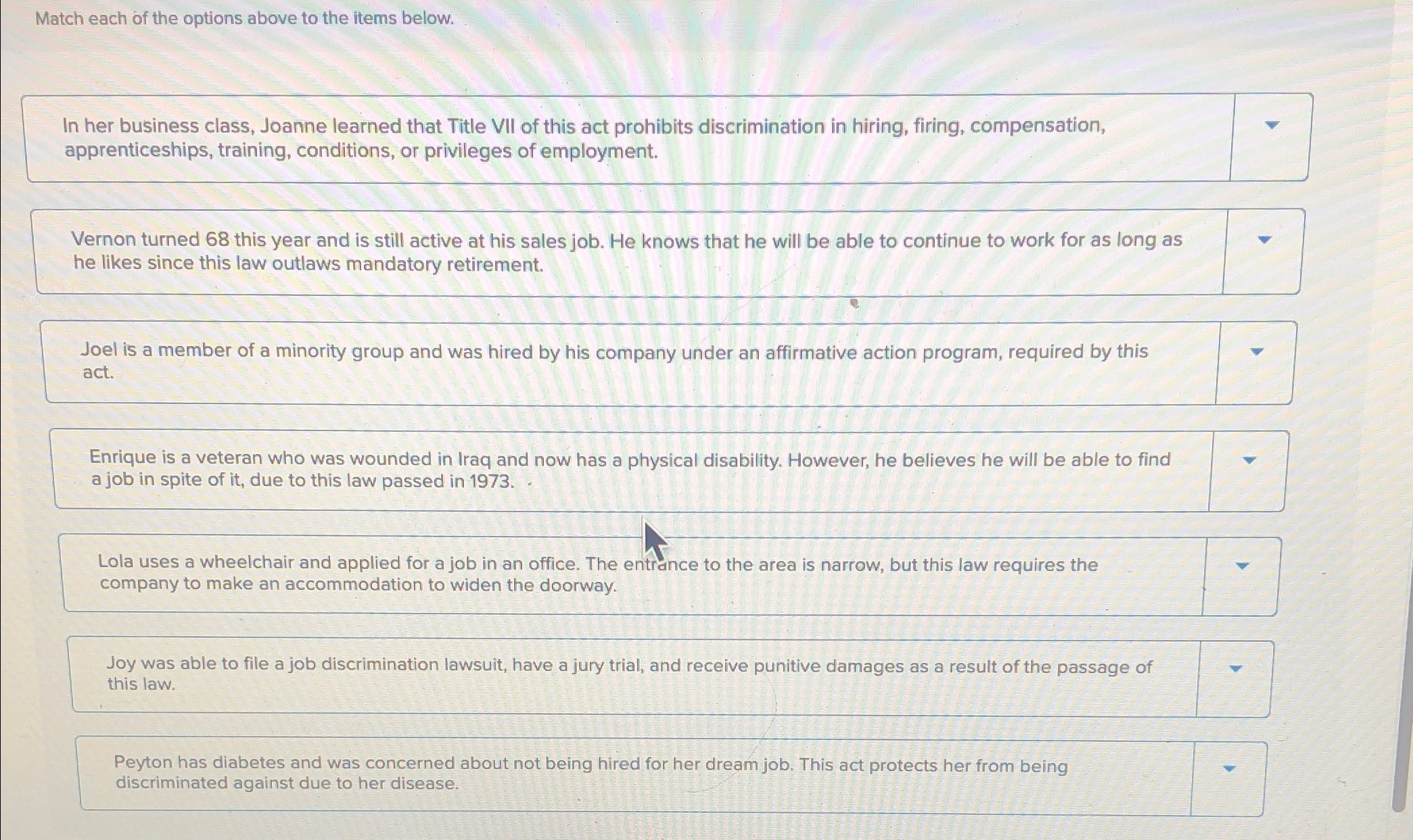  it 6: Ch 11 Assignment: Due 04/21/24 Laws Affecting Human Resource