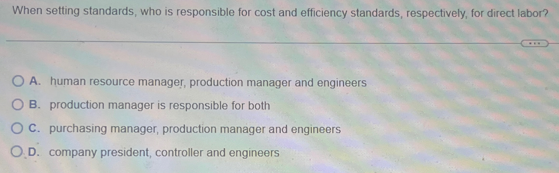  When setting standards, who is responsible for cost and efficiency standards,