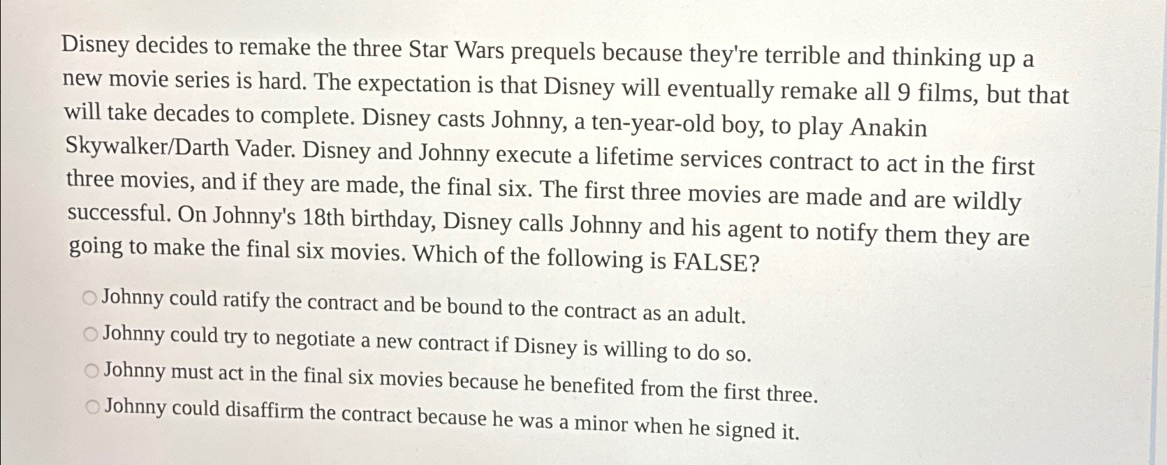  Disney decides to remake the three Star Wars prequels because they're