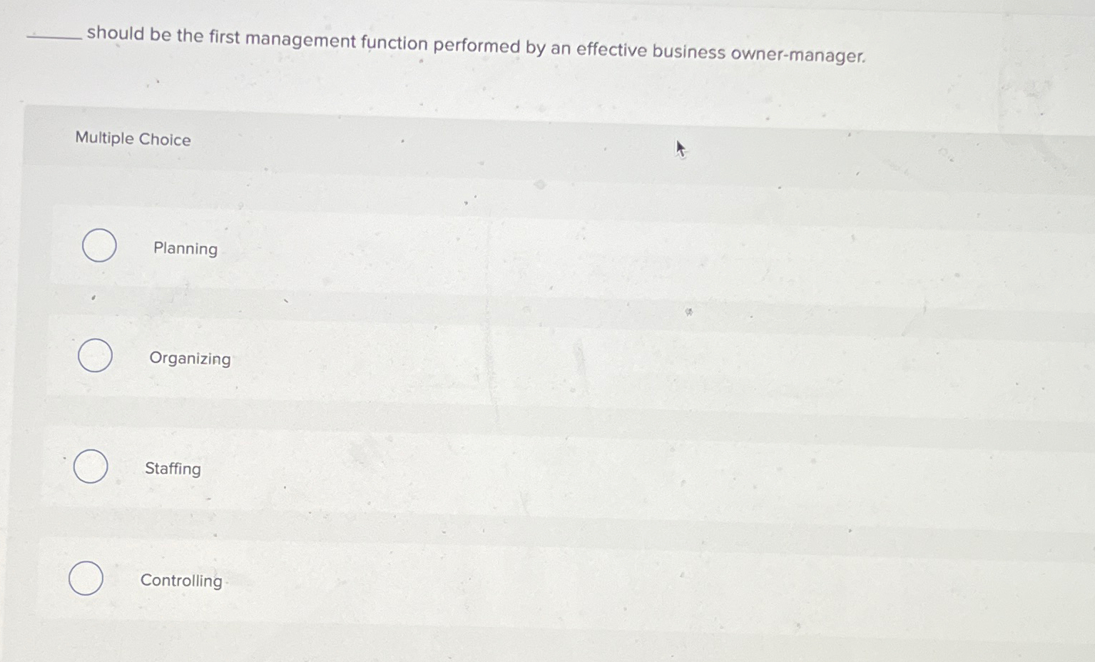  should be the first management function performed by an effective business