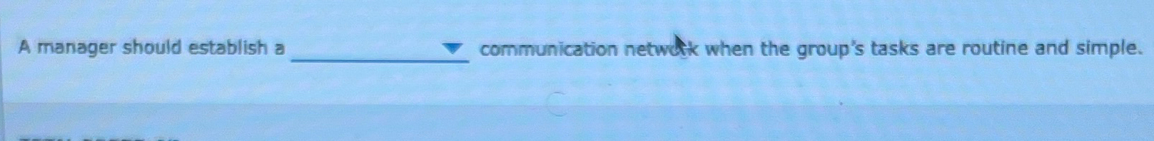  A manager should establish a communication netwdk when the group's tasks