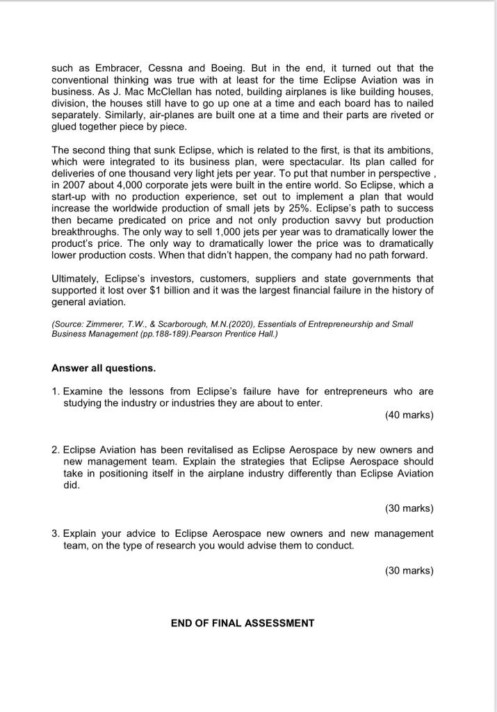 Eclipse Aviation: Sometimes an Industry Can't Be Revitalized Former Microsoft employee Vern