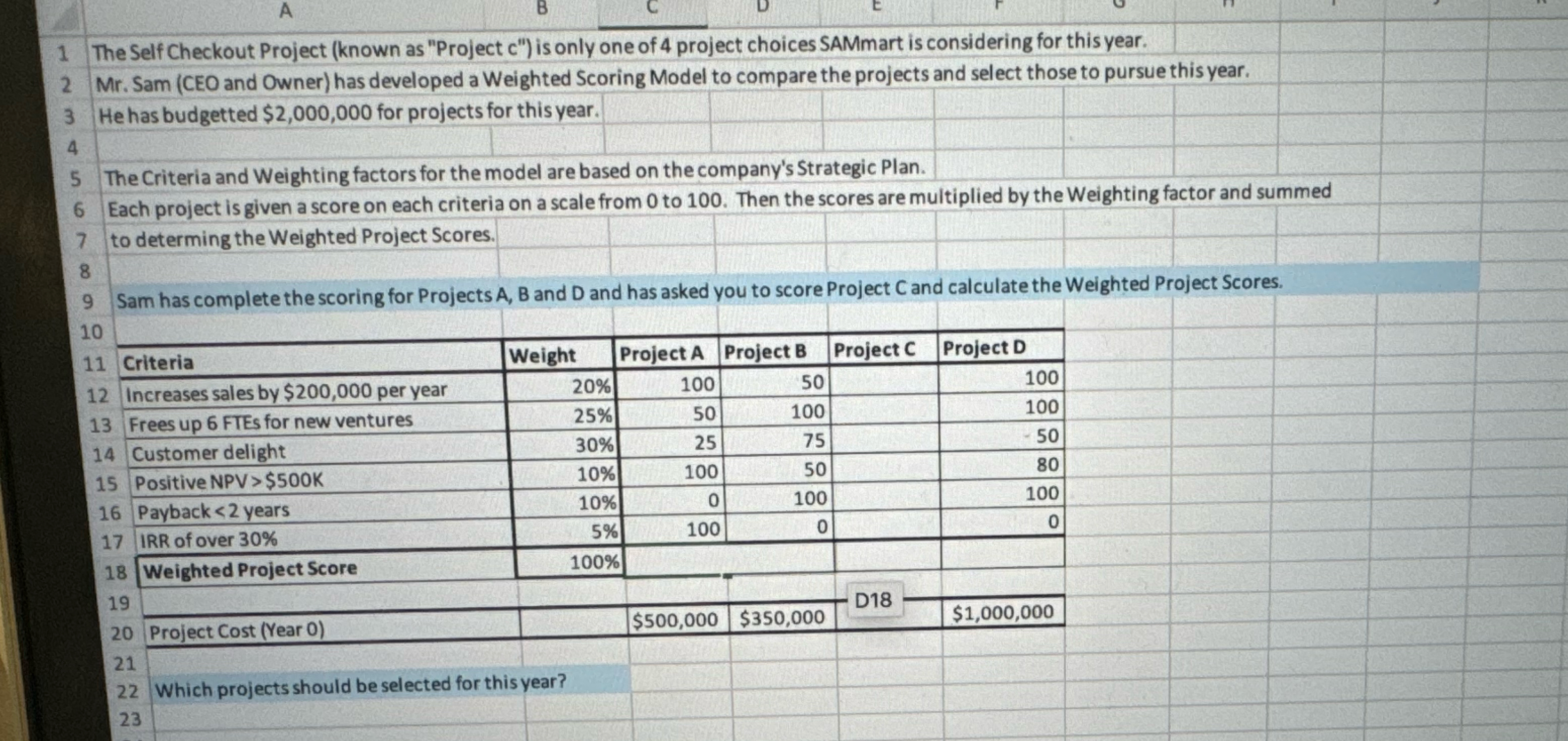  The Self Checkout Project (known as "Project c") is only one