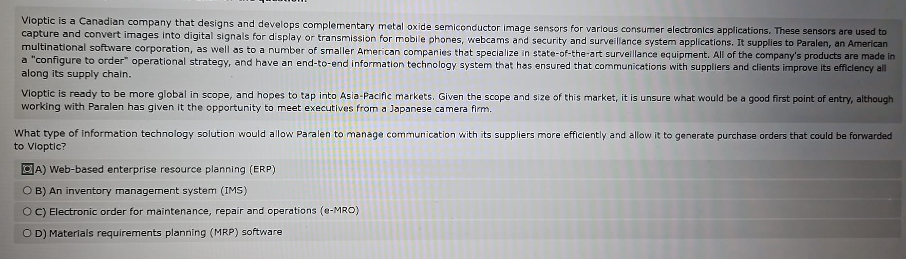  Vioptic is a Canadian company that designs and develops complementary metal