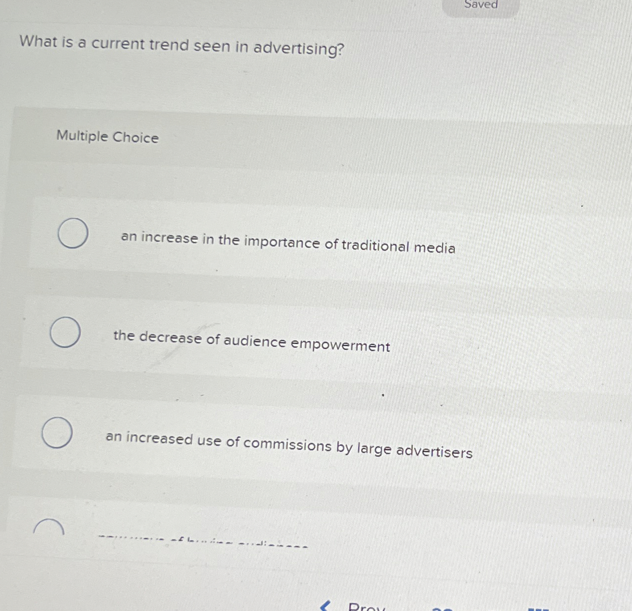  What is a current trend seen in advertising? Multiple Choice an