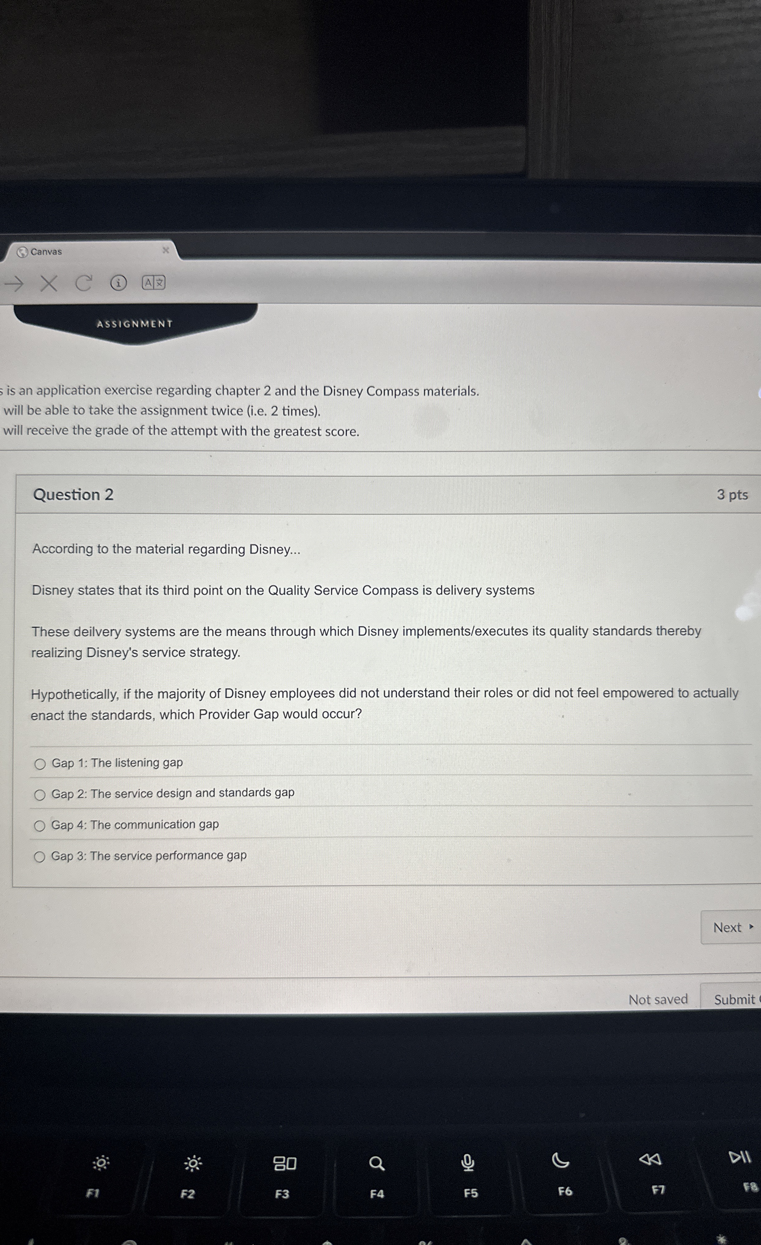  Canvas is an application exercise regarding chapter 2 and the Disney