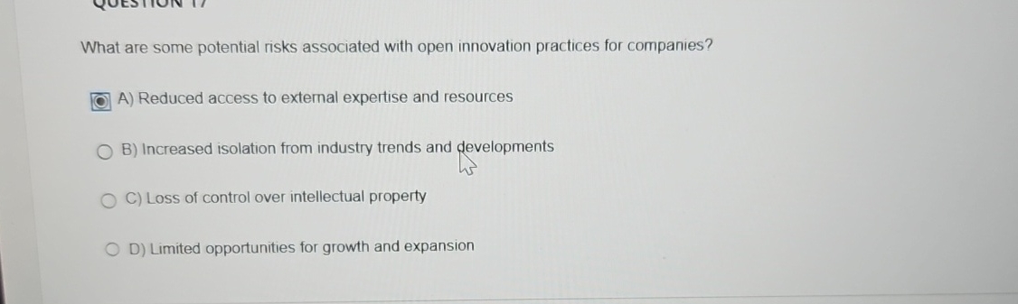  What are some potential risks associated with open innovation practices for