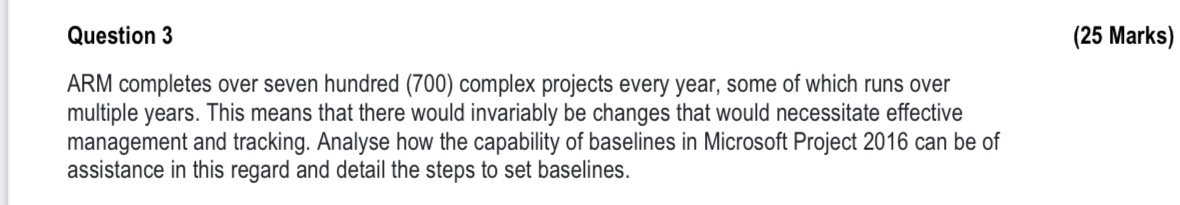  Question 3 (25 Marks) ARM completes over seven hundred (700) complex