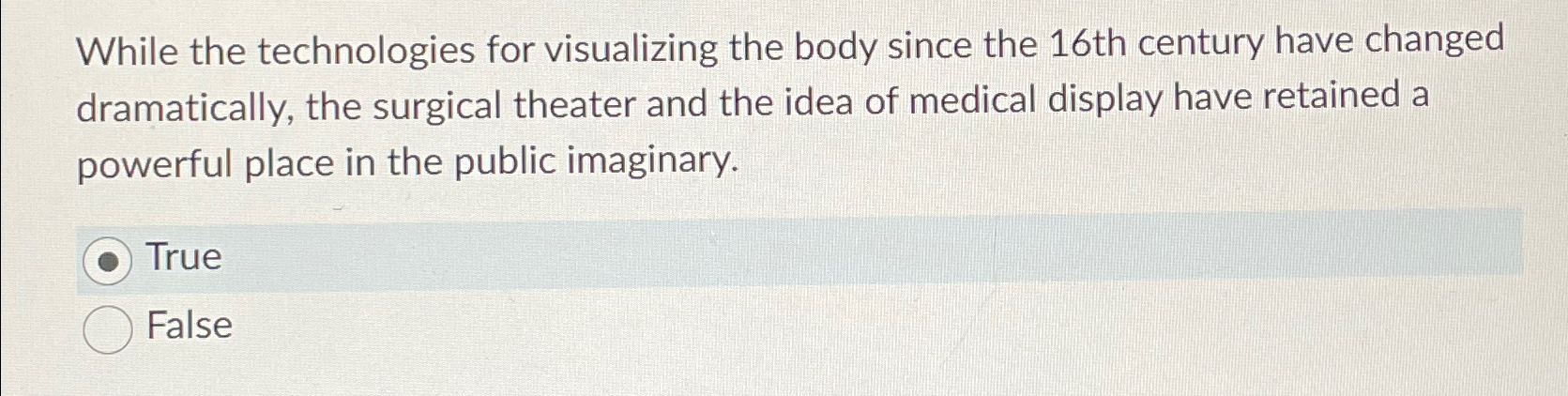  While the technologies for visualizing the body since the 16th century