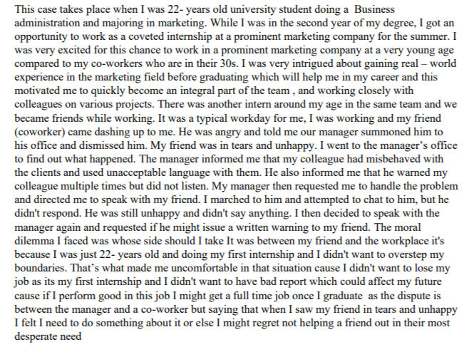  This case takes place when I was 22-years old university student