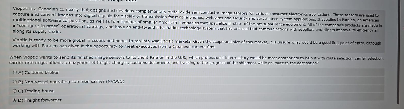  Vioptic is a Canadian company that designs and develops complementary metal