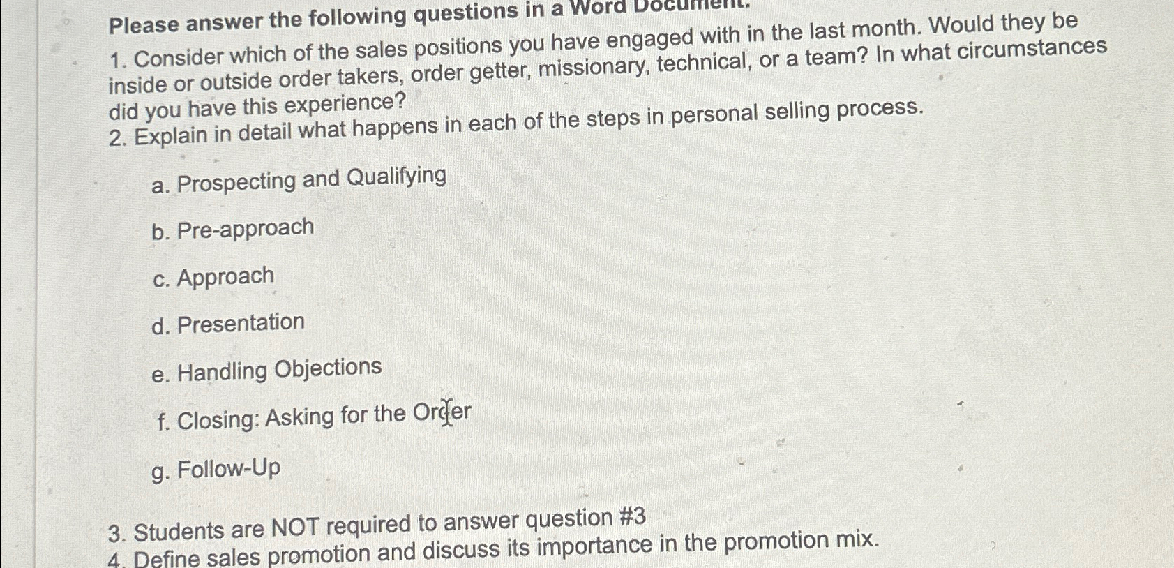  Please answer the following questions in a Word Consider which of