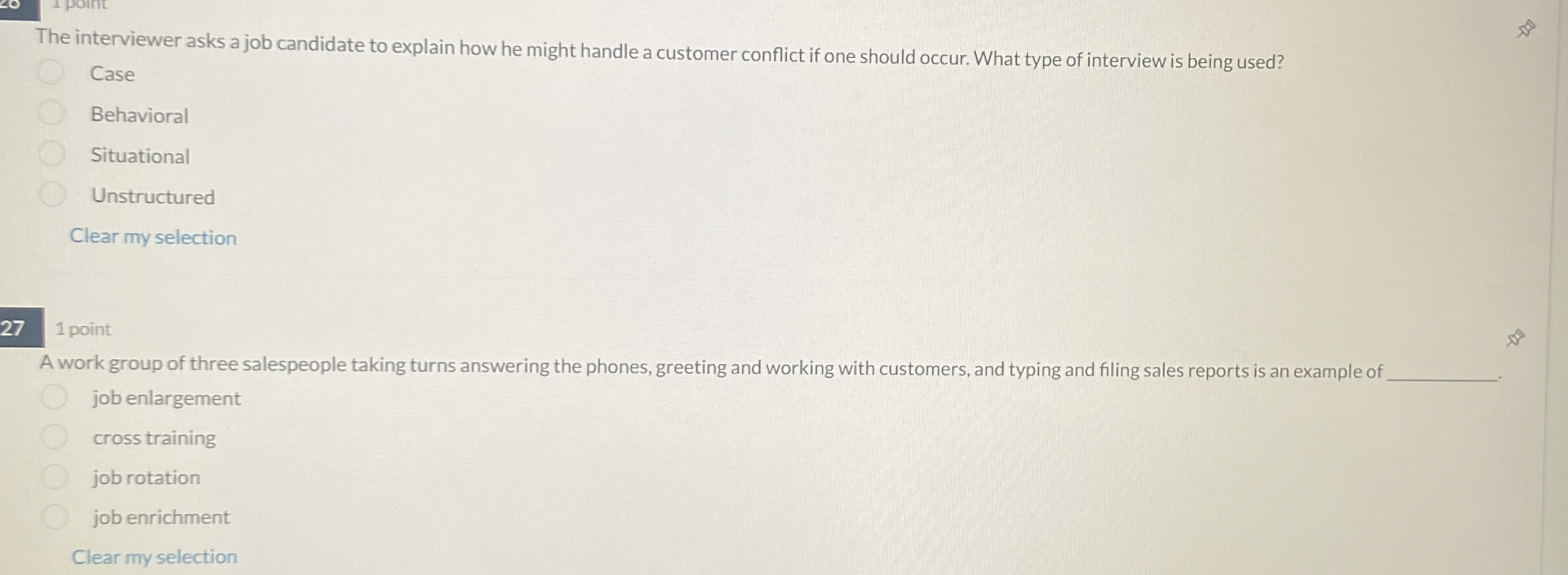  The interviewer asks a job candidate to explain how he might