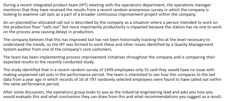  During a recent integrated product team (IPT) meeting with the operations