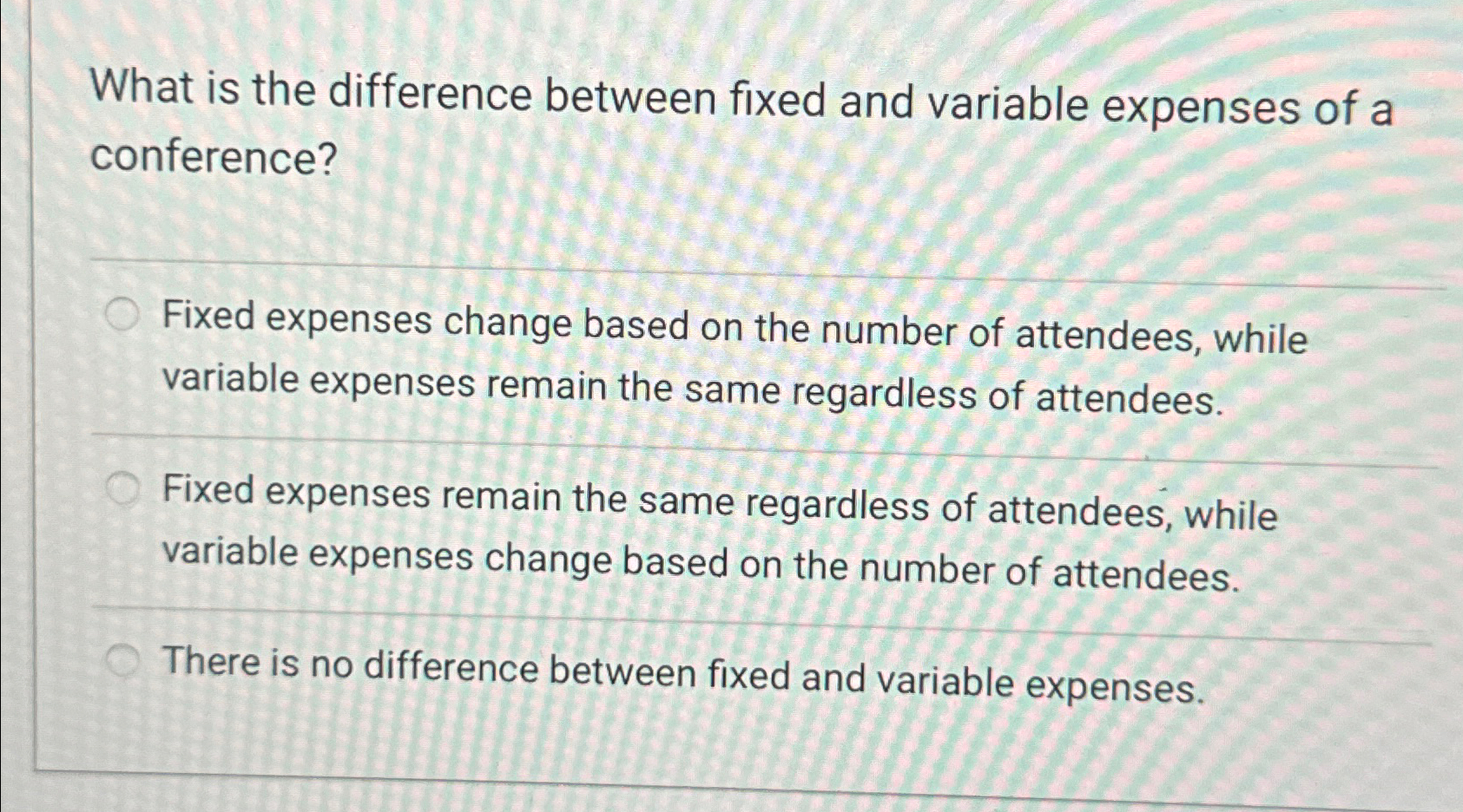  What is the difference between fixed and variable expenses of a