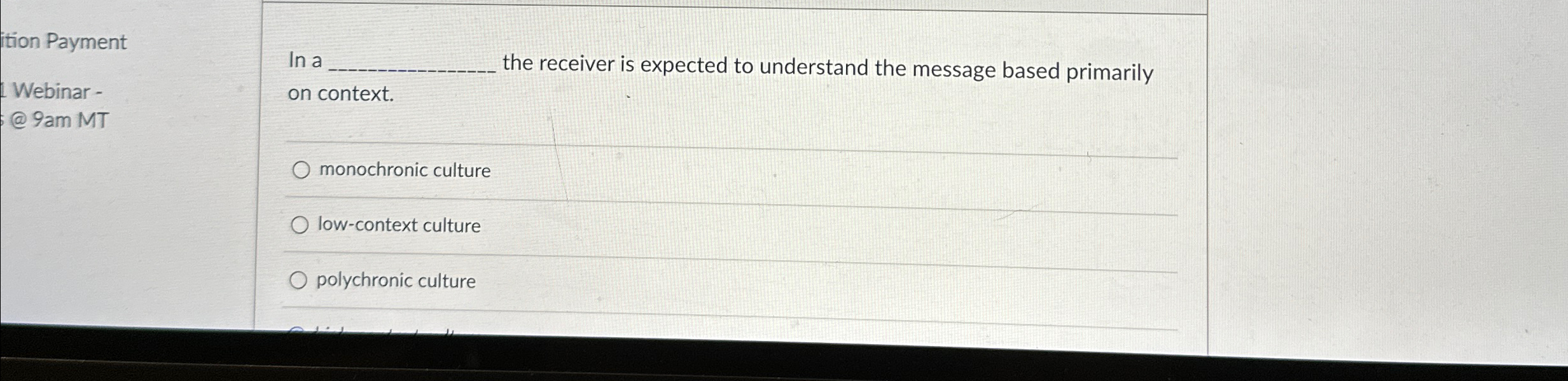  ition Payment I Webinar - @ 9am MT In a he