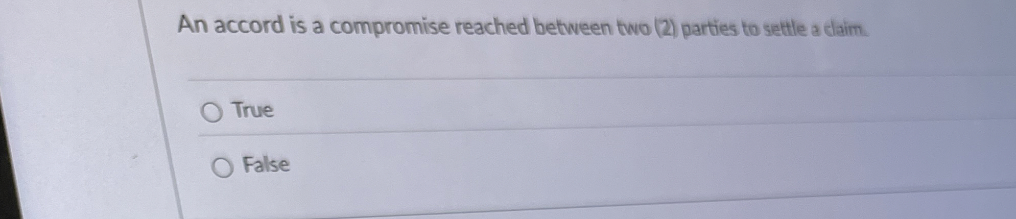  An accord is a compromise reached between two (2) parties to