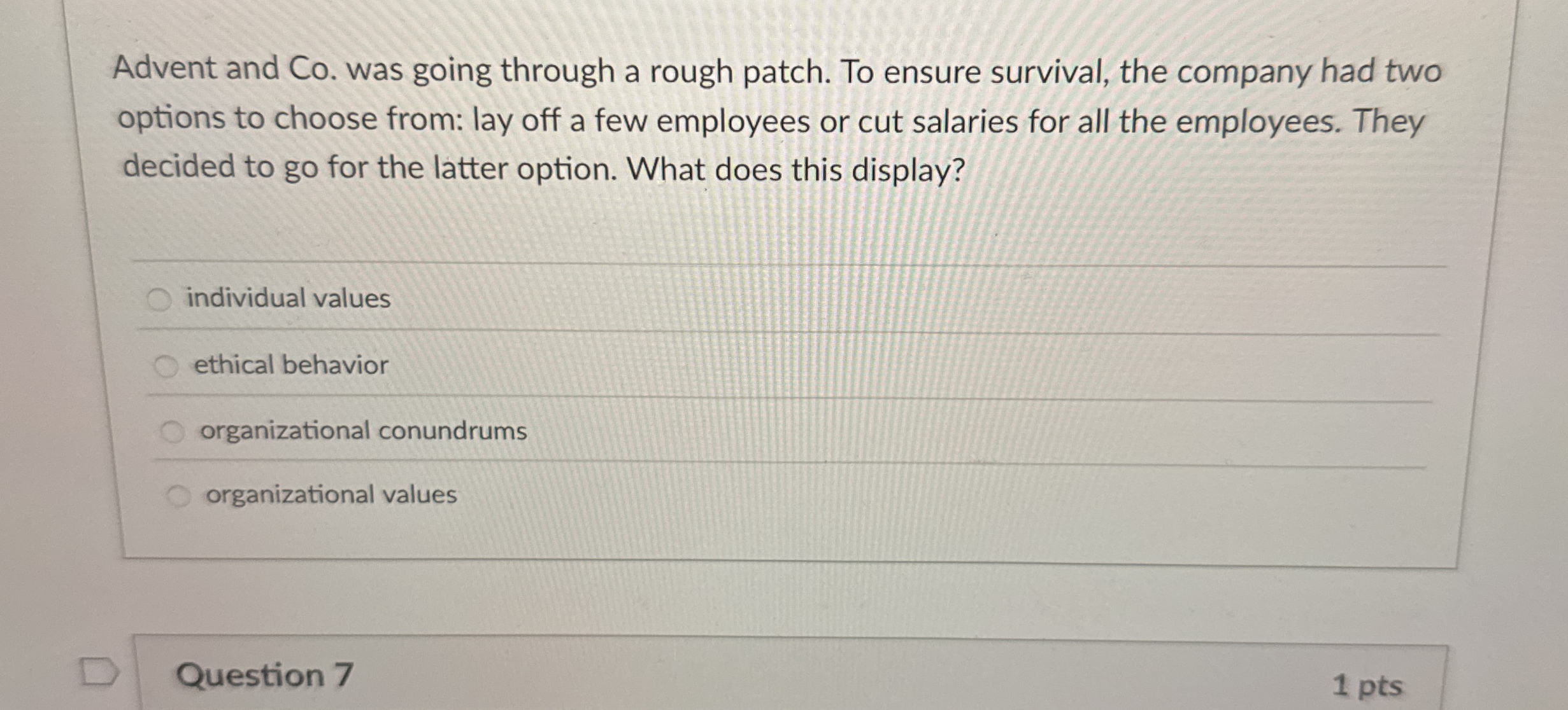  Advent and Co. was going through a rough patch. To ensure