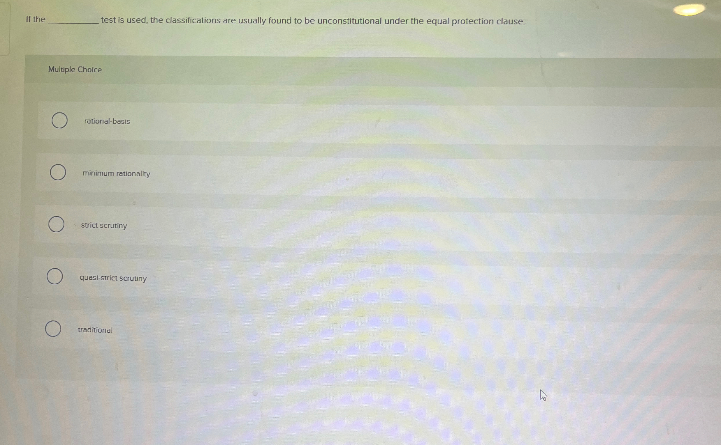  If the test is used, the classifications are usually found to