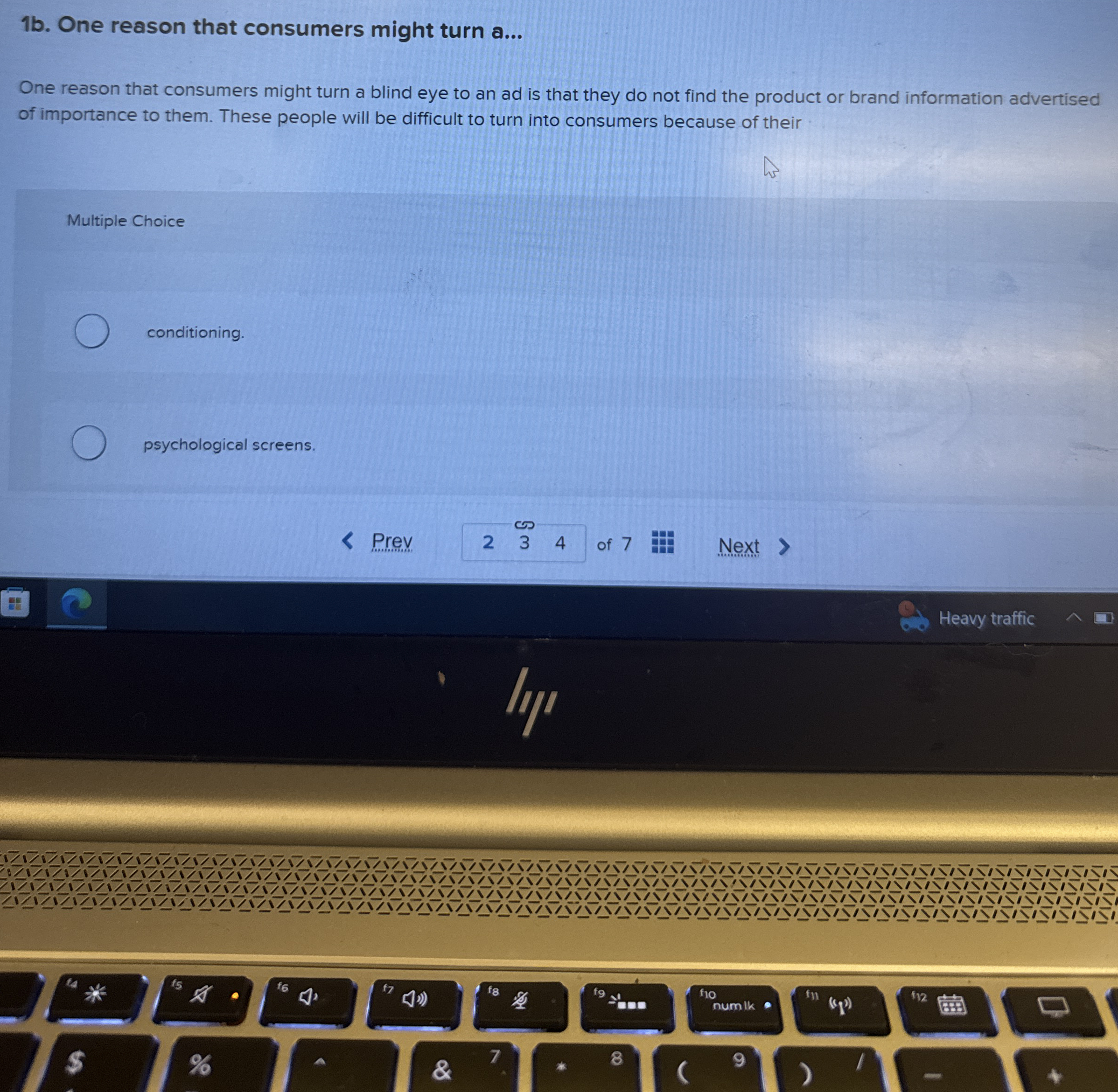  1b. One reason that consumers might turn a... One reason that