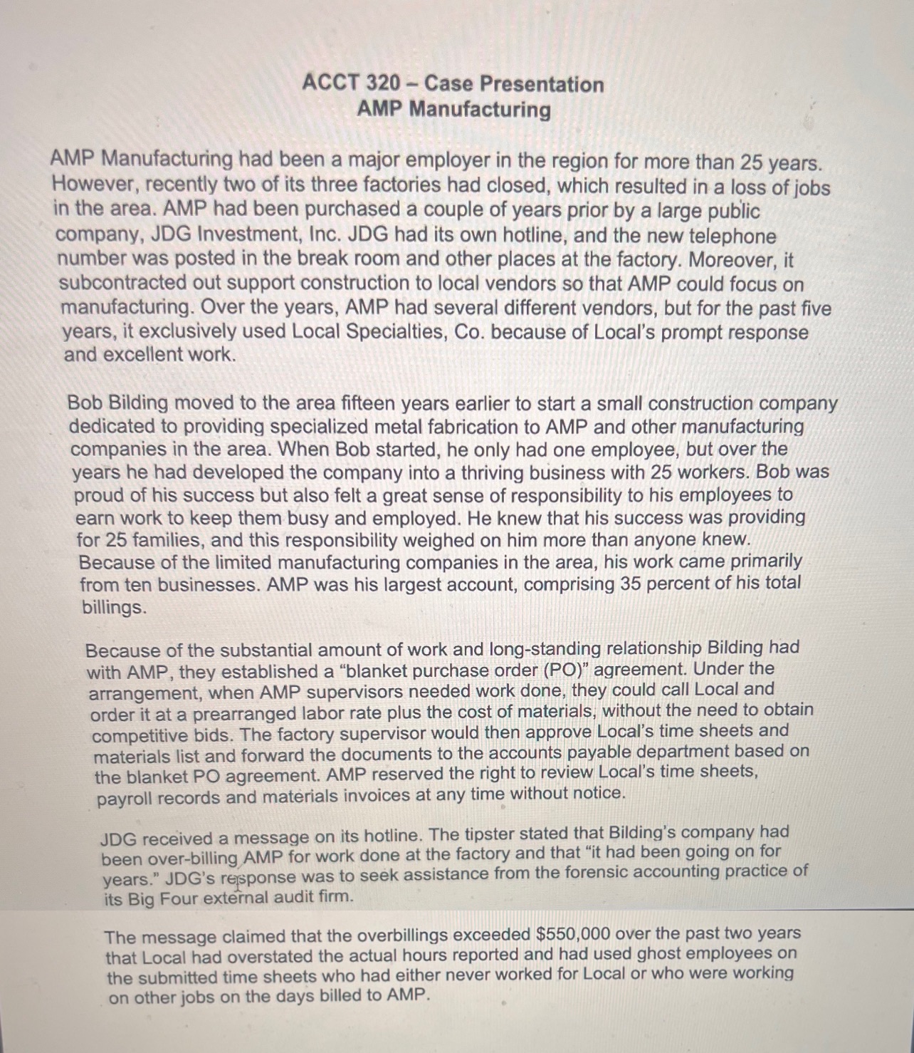 I have an assignment called an Detection Investigative Project Design where I