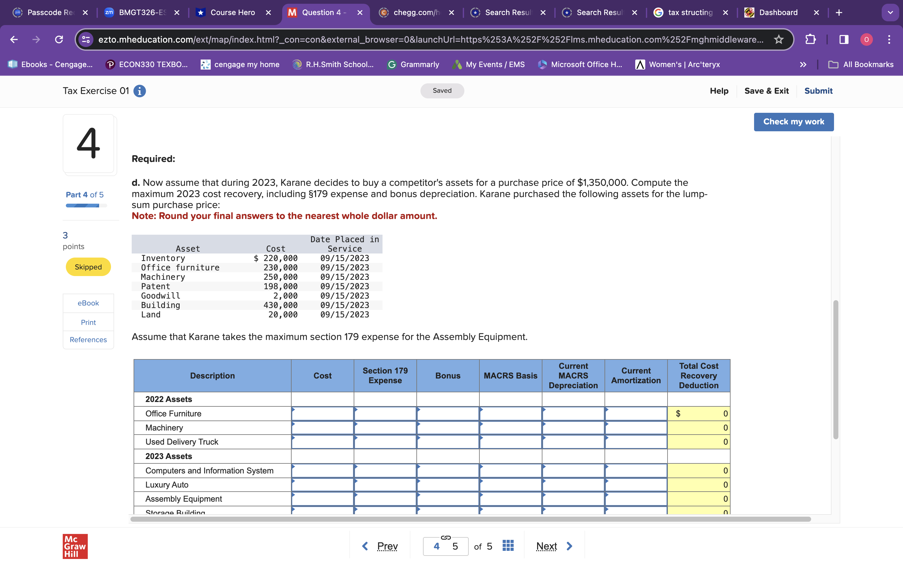 X M Tax Structuring organizat x @ Home - Goog X ;