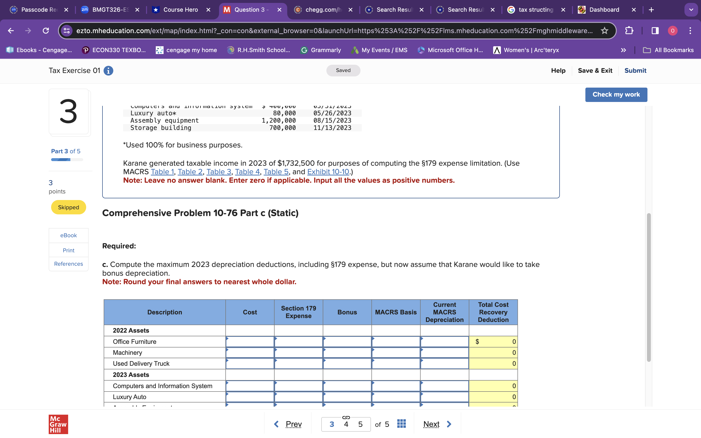 X M Tax Structuring organizat x @ Home - Goog X ;