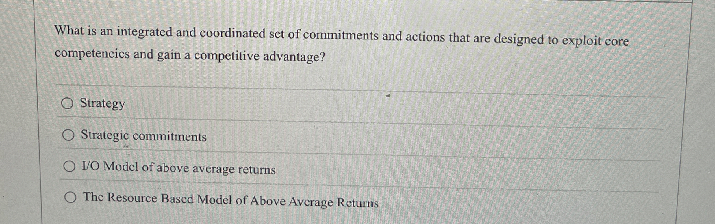  What is an integrated and coordinated set of commitments and actions