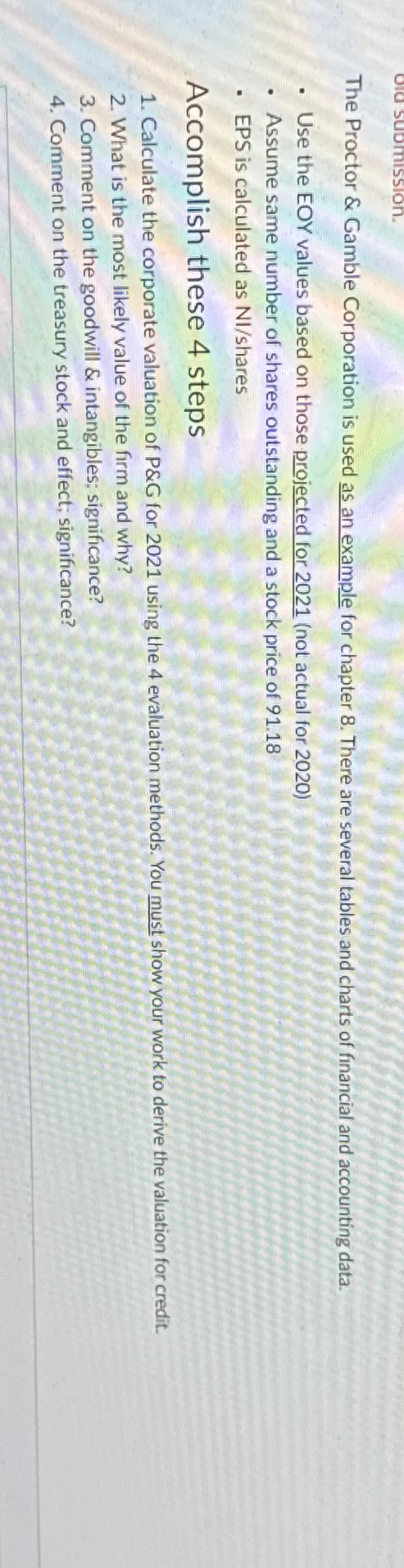  The Proctor & Gamble Corporation is used as an example for