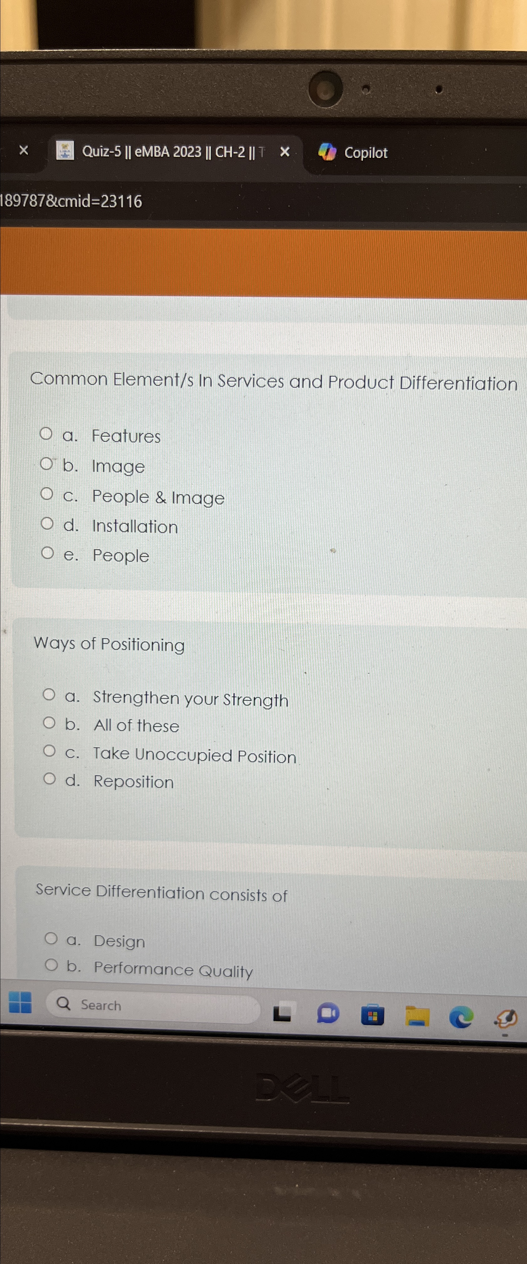 189787& cmid=23116 Common Element/s In Services and Product Differentiation a. Features