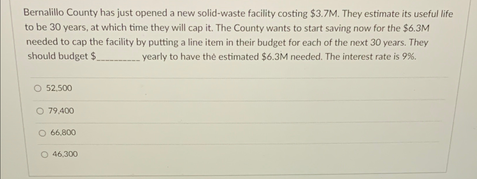  Bernalillo County has just opened a new solid-waste facility costing $3.7M.