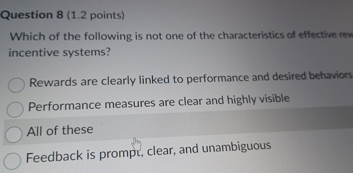  Question 8(1.2 points) Which of the following is not one of