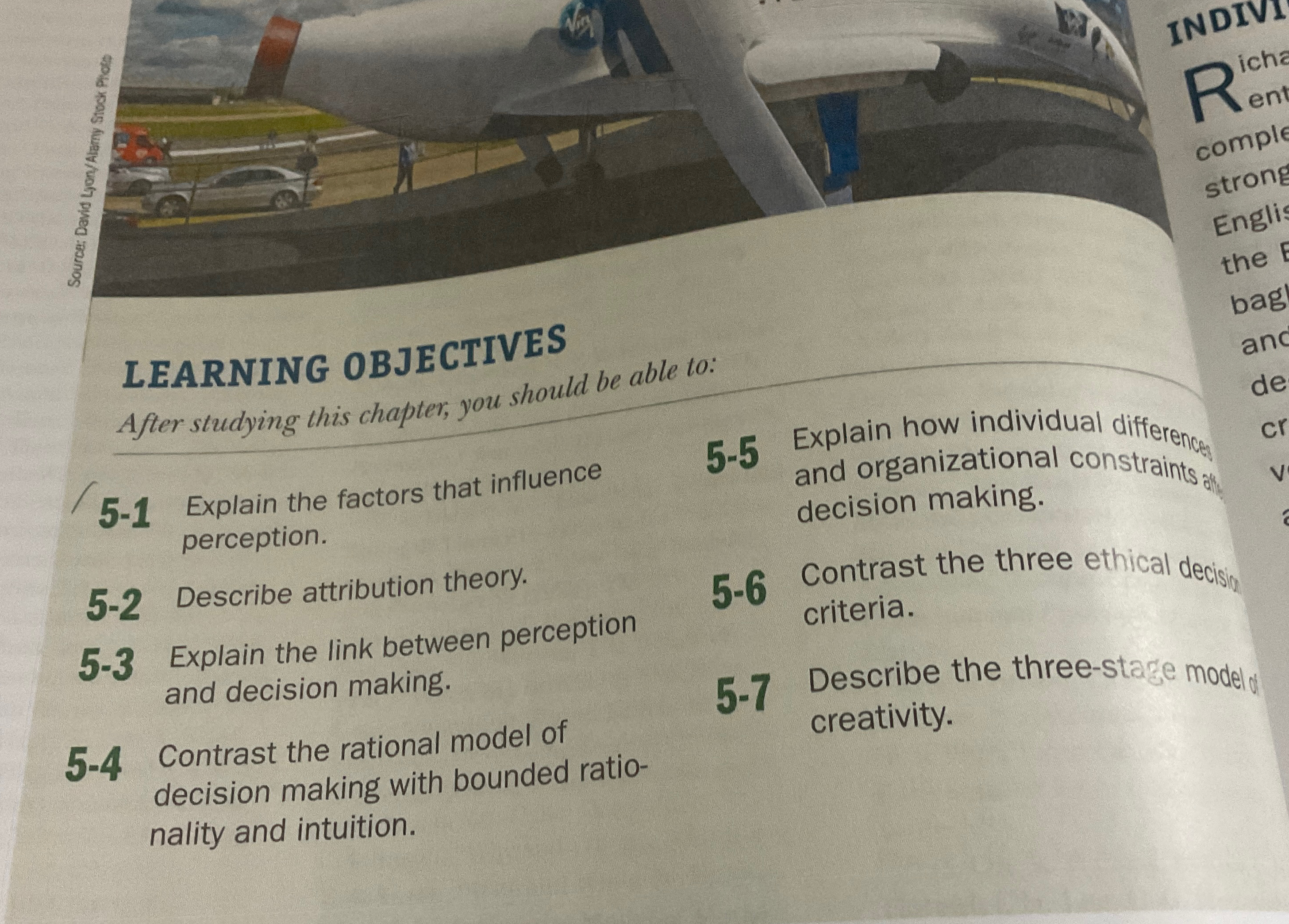  LEARNING OBJECTIVES After studying this chapter, you should be able to: